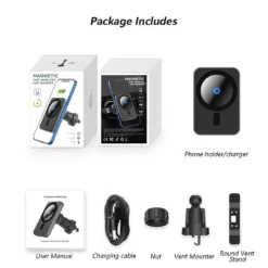 Life Easy Supply Magnetic Car Vent Mount For IPhone 12/Mini/Pro/Pro Max With Wireless Charging Support Magsafe