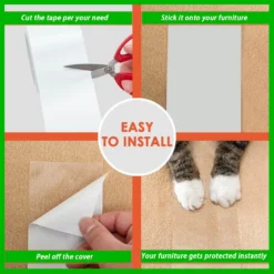 Life Easy Supply Self-adhesive Anti-Scratch Furniture Protection Tape Pet Cat Training Tape Upholstery