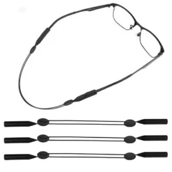 Life Easy Supply Adjustable Anti Slippery Eyeglass Retainer Strap No Tail Silicone - 3 Pack
