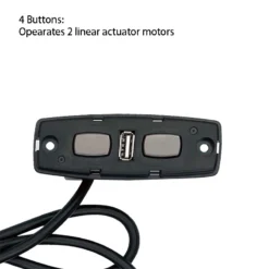 Life Easy Supply KDH120-005 4 Buttons Side Switch With USB For Recliner/Lift Chair Switch & Charger