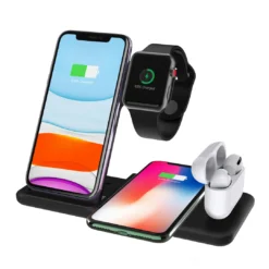 Life Easy Supply Wireless 4 In 1 Charge Stand For IPhone, Apple Watch, Airpods, Qi Wireless Charging Device Fast Charging