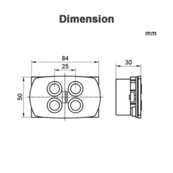 Life Easy Supply Mulin MLSK15-C2(L) Switch 4 Button Controller With USB For Recliner Lift Chair Couch Etc Switch & Charger