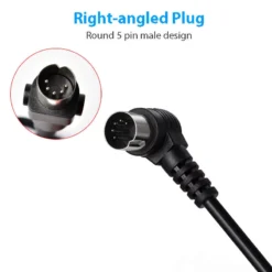 Life Easy Supply Right Angled 2 Button Remote Controller For Riser Recliner Lift Chair W/ Round 5 Pin Plug