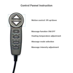 Life Easy Supply MLSK55-A1 Remote Controller & Junction Box Power Recliner 6 Button 8 Pin