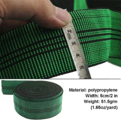 Life Easy Supply 27 Yard Green Upholstery Elastic Webbing Stretch Band For Sofa Couch Recliner 2'' Width