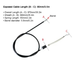 Life Easy Supply Upholstery 2 Pcs Replacement Recliner Release Cable For Chairs And Sofas - With Spring