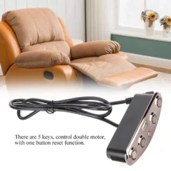 Life Easy Supply 5 Button 5 Pin Fixed Hand Controller For Electric Recliner/Sofa/lift Chair With Blue Backlit Switch & Charger