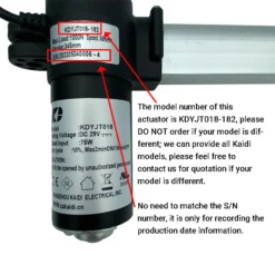 Life Easy Supply Kaidi KDYJT018-182 Linear Actuator Motor Assembly