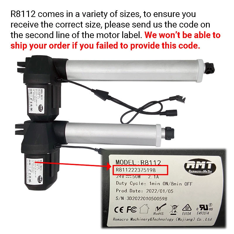 Life Easy Supply RMT R8112 Linear Actuator Remacro Motor 5 Life Easy Supply RMT R8112 Linear Actuator Remacro Motor