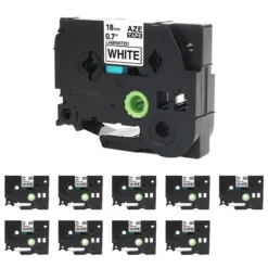 Life Easy Supply Other Products 10 Pack Compatible Label Tape Replacement For TZe-241 TZ241 Brother P Touch Label Tape 18mm 3/4in