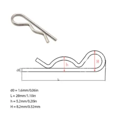Life Easy Supply 5 Pcs DIY Install Clevis Pin & Clip For Recliner Linear Actuator Motor 0.3*2.29