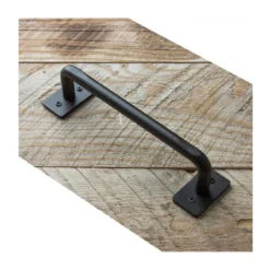 Life Easy Supply 2 Pcs Vintage Wooden Door Handle Pull Industrial StyleBlack Metal Barn Door Handle With Screws