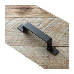 Life Easy Supply 2 Pcs Vintage Wooden Door Handle Pull Industrial StyleBlack Metal Barn Door Handle With Screws